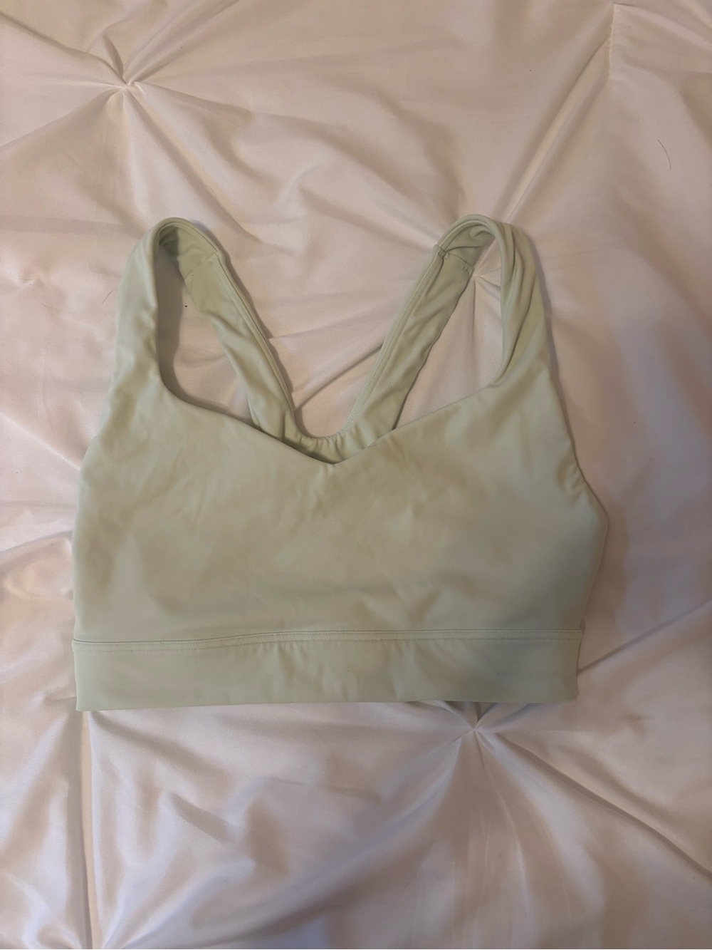 Light Green V-Neck Padded Bralette
